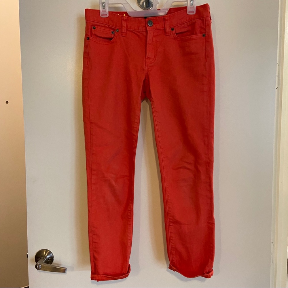 Jcrew toothpick coral jeans